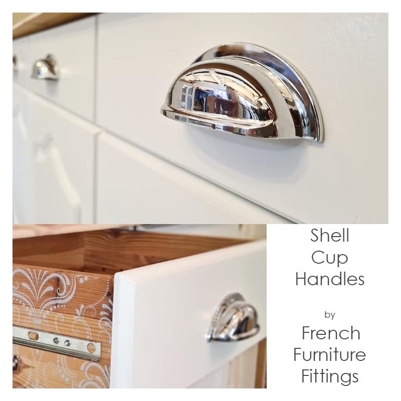 Set of 6 cup handles for kitchen cabinets, handles for