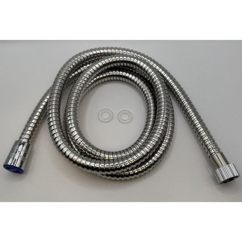 Shower Hose 1.75m with High Flow Large Bore Chrome Finished-