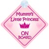 Princess on Board Car Sign - Mummy's Little Princess Design