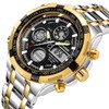 GOLDEN HOUR Luxury Stainless Steel Analog Digital Watches for Men
