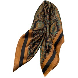 MAIRY Bandana Silk Scarf for Women UK Ladies Scarves Lightweight Fashion Neckerchief Neck Scarfs Headwear Sleeping Wraps Satin Square 70cm Hijab,70144