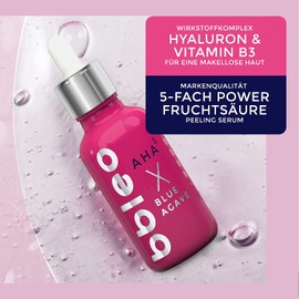 BBLEO AHA X Blue Agave - 5% Active Niacinamide (Vitamin B3) - Night Cream with High Dose Hyaluronic - Vegetable Fruit Acid Peeling Concentrate - Blue Agave - Made in Germany