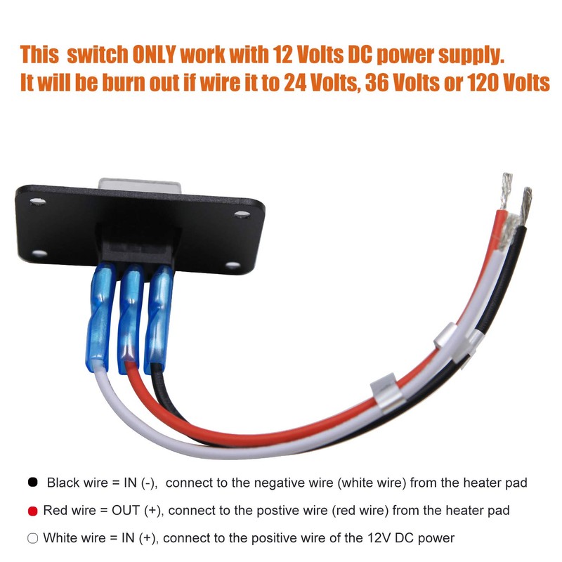 Facon 12Volts Switch Box Panel, 10Amps Rocket On&Off Switch with