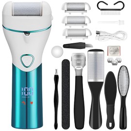 Electric Foot File, LED Display, Waterproof IPX5, Rechargeable Foot Scraper, Pedicure Feet Hard Skin Remover, Dry Dead Skin Feet Scrubber, Foot Care Skin Remover