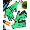 Nuogo 24 Pairs Gardening Gloves for Men Women Rubber Coated