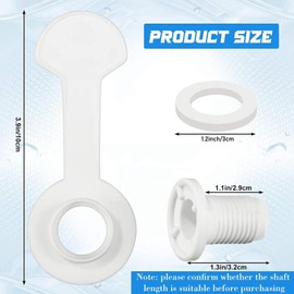 Honoson 3 Sets Cooler Drain Plug Replacement for Coolers Cooler Plug White Replacement Triple Snap Drain Assembly for Coolers Shaft Length(1.14 Inches)