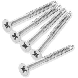 Cauldham Chrome Wood Screws #9 x 2-1/4 Inch for Door Hinges - 25 Pack