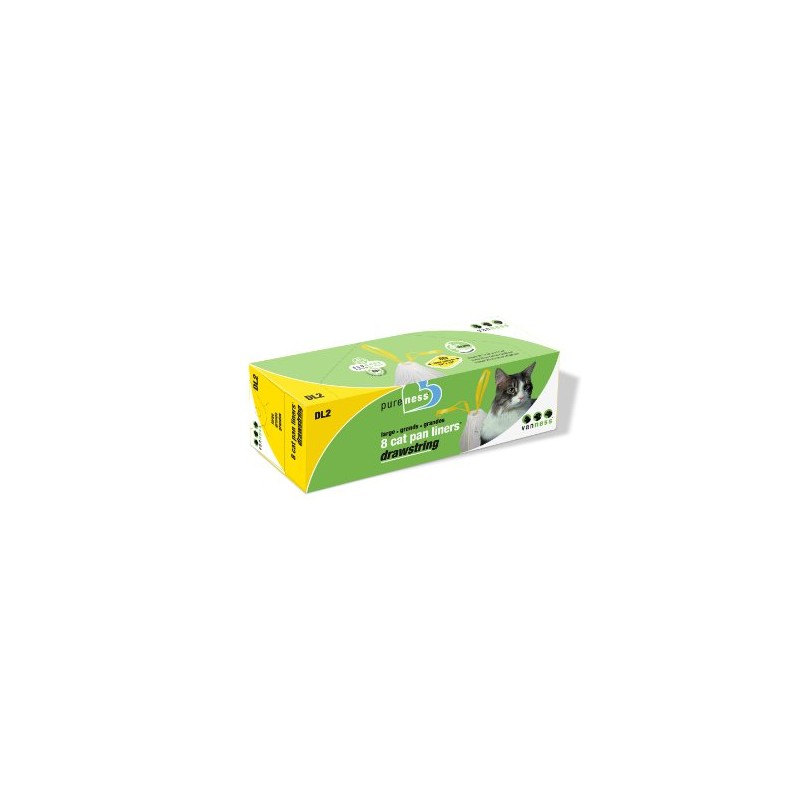 Van Ness Large Drawstring Cat Litter Box Liners, 8 Count,