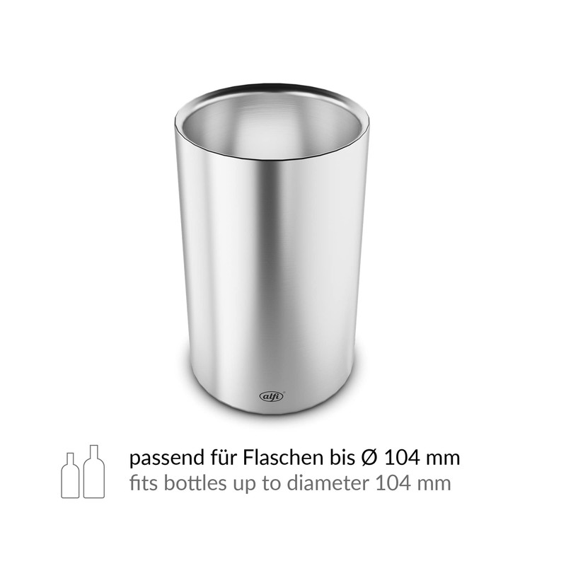 alfi 0457205100 Flaschenkühler Vino, Edelstahl mattiert