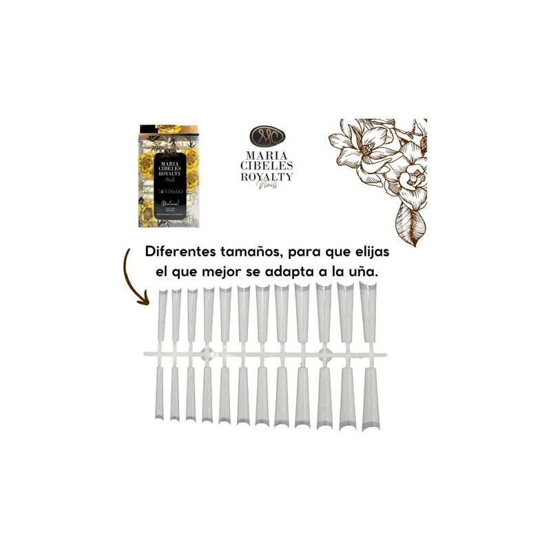 Tips Forma Cowboy 240 Piezas Natural. Maria Cibeles Royalty