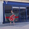 Rico Industries Bandera a rayas de Washington State Cougars –