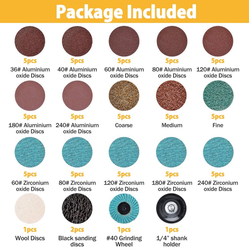 VIGRUE 2 Inch Sanding Discs Set, Die Grinder Pad for