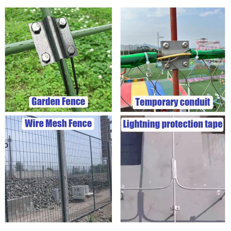 1/2" Line Rail Clamp for Chain Link Fence, Greenhouse Cross