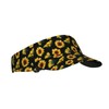 Sunflower Flower Floral Black Sports Sun Visor Hats-Adjustable Visor Cap-for
