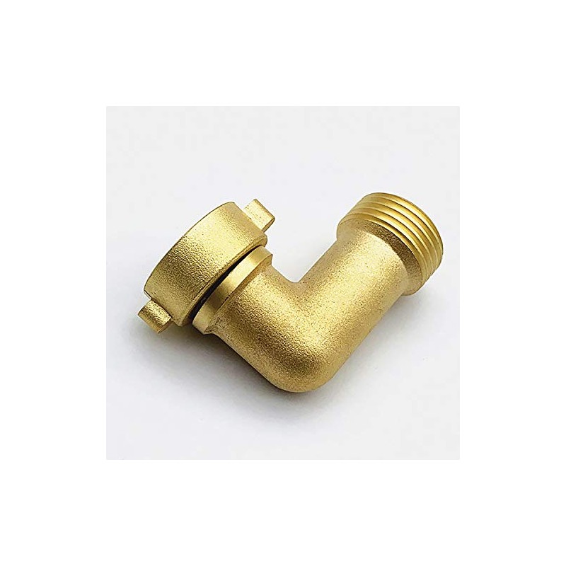2 Pack Brass Garden Hose Elbow Connector, 90 Degree Solid