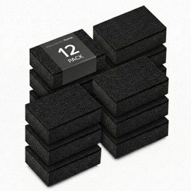 blackswedenhome SVAMP Sponge Pack of 12 Kitchen Sponge Black - Washing Sponge Black, Durable and Universal Use - Dish Sponge, Cleaning Sponge with Scouring Fleece
