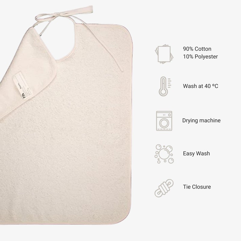 Ti TIN | Set of 3 White Bibs for Adults