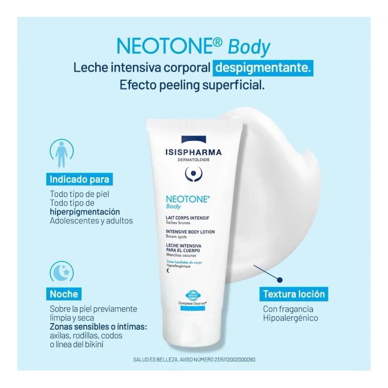 Isispharma Neotone Body Crema 100 Aclarante Corporal