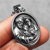 DYFUHO Medal Holy Family Virgin Mary Jesus St. Joseph Necklace,