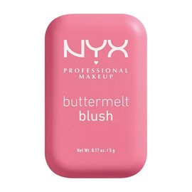 NYX Professional Makeup Buttermelt Blush, rubor en polvo de alta pigmentación, fórmula vegana, manteca de mango, almendra y karité, acabado suave hasta por 12H, 5g – Tono For The Butta (Rosa)