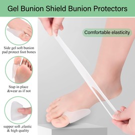 DYKOOK Gel Bunion Protector Big Toe Straightener 8 Pack Soft Bunion Relief Bunion Pad Guard Ease Blister and Rubbing Pain ,Prevent Calluses