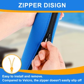 Aolabela Pool Handrail Cover, 6 Feet Slip Resistant Hand Rail Covers with Zipper, Safety Grip Sleeve for Swimming Pool Inground Ladder Handles Hand Railing Covers Grips, PHC-0424