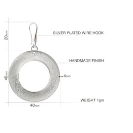 Handmade Large Sparky Dangle Earrings Jewellery for Women (Style 21 - Silver Hoop)