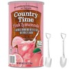 Country Time Pink Lemonade Powdered Drink Mix 1 Canister 82.5 oz w/ Metal Spoons