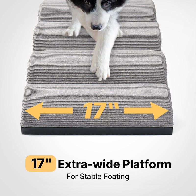 Veehoo Dog Ramp for Bed Couch Small Large Dogs, Foldable