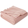 EHEYCIGA Fleece Blanket Dusty Pink Throws for Sofas Fluffy Warm