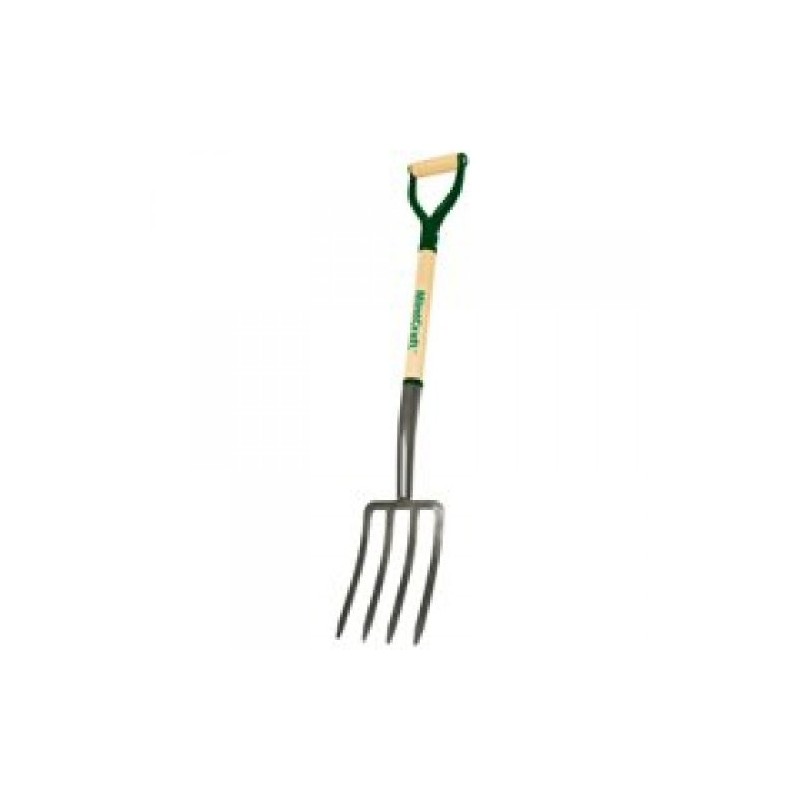 MINTCRAFT 33284 4-Tine Wooden Handle Spading Fork