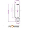 Flowfit Hydraulic Pressure Gauge, Glycerine Filled, 100mm Dial Size, Rated