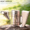 New Bee Hive Smoker Stainless Steel w/Heat Shield Beekeeping Equipment