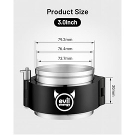 EVIL ENERGY EVIL ENERGY V Band Aluminum, Quick Release V Band Clamp with Flange Intake Intercooler Pipe Clamp (2, 3")