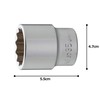Tone Socket (12 Angles) 6D-35 Insertion Angle 0.7 inch (19.0