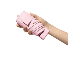 Maibar Sun Umbrella Compact SPF 50 Mini UV proof Lightweight Umbrellas Portable Umbrella Small Folding Umbrellas for Lady Women (Y-Pink)