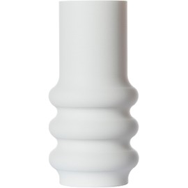 3D Vase Anike Decorative Flower Vase 25 cm for Cut / Dried Flowers Sustainable Pampas Grass (White)