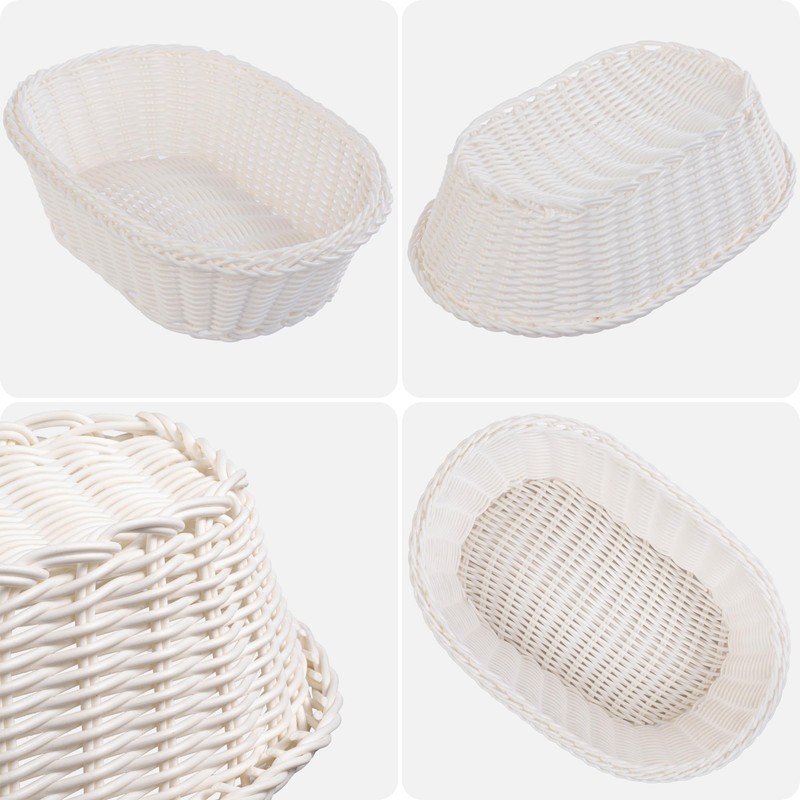 KADAX Braided Basket, Polypropylene Bread Basket, Fruit Basket, Food Basket