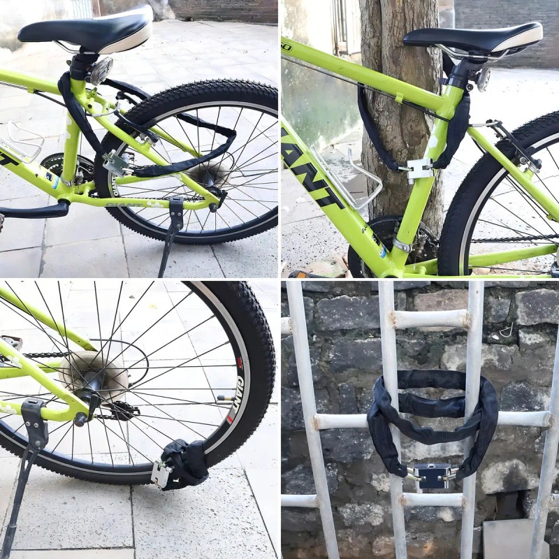 1.2 M Candado De Cadena Antirrobo Para Bicicleta Y Moto