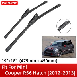 2 Wipers 19" 18" Front Wipers Replacement Fit for Mini Cooper R56 Hatch 2012-2013, Windshield Wiper Blades Original Equipment Wiper Blade, That Meet OEM Quality Easy DIY Install Premium All-Season