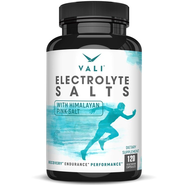 VALI Electrolyte Salts Rapid Oral Rehydration Replacement Pills. Hydration Nutrition Powder Supplement, Recovery & Relief Fast. Fluid Health Essentials. Keto Salt Mineral Tablets. 120 Veggie Capsules
