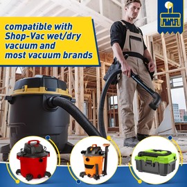 Feekoon 2 Pack 2 1/2'' Wet Dry Vacuum Dust Brush Attachment Compatible with Shop-Vac WS25001A, Fit 2.5 Inch Vacuum Extension Wands and Hoses, for Cleaning Furniture, Blinds, Car Interiors