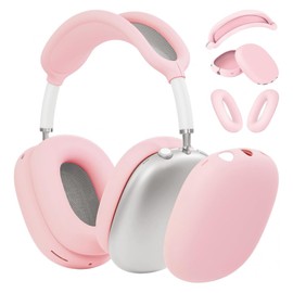 Foweroty Silicone Case for AirPod Max (2024/2020),Ear Pad Case Cover/Ear Cups Cover/Headband Cover,Skin Anti-Scratch, Accessories Ultra Protective Cover for AirPods Max (USB-C)(Pink)