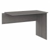 Pemberly Row Modern Desk Return in Modern Gray - Engineered