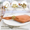 Gold Napkin Rings, FINELYCR Pack of 10 Metal Napkin Ring,