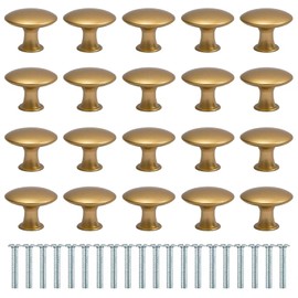 Ldzzuo 20pcs Kitchen Cabinet Knobs Drawer Dresser Knobs Door Pulls with Screws for Kitchen Dresser Cabinet Drawers Wardrobe (Sand Gold)