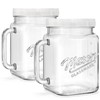 2 Pack Large Mason Jars, 74 oz Wide Mouth Glass
