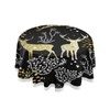 Mnsruu Christmas Tablecloths, Christmas Reindeer Decorative Table Cloth for Circular