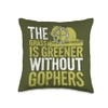 Landscaper Gopher Pest Control Gophers Throw Pillow