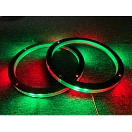 Sando Tech 2PCS 8" RGB + Dream Color Chasing Car LED Speaker Decorative Light Kit Flow Series Spacer Ring Light Fit for Car Truck Boat Bluetooth App and Remote Control (2)